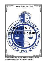 Bài tập nhóm Phân tích vụ án nguyễn hải dương môn Tội phạm học | Trường Đại học Luật Hà Nội