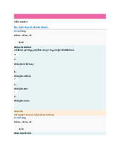 Bài kiểm tra chất sát khuẩn | Trắc nghiệm Hóa dược