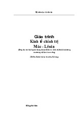 Giáo trình Môn Kinh tế chính trị Mác - Lênin | Đại học Sư Phạm Hà Nội