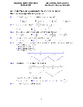 Đề cương ôn tập học kỳ I năm học 2025-2026 môn Toán 12