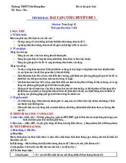 Bài tập cuối chuyên đề 2 | Giáo án Chuyên đề Toán 11 Kết nối tri thức