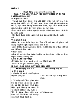 Giáo án Hoạt động trải nghiệm lớp 4 Tuần 7 + 8 | Kết nối tri thức