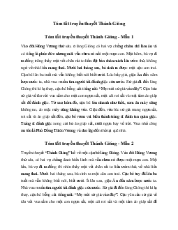 Văn mẫu lớp 6: Tóm tắt bài Thánh Gióng (16 mẫu) | Cánh diều