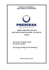 Bài tiểu luận kết thúc học phần Nhập môn Tài chính - Ngân hàng | Trường Đại học Phenikaa