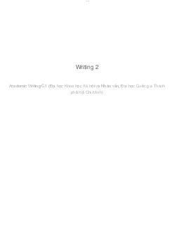 Writing 2 | Academy Writing C1 | Đại học Khoa học Xã hội và Nhân văn, Đại học Quốc gia Thành phố HCM