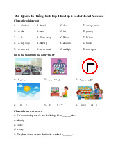 Bài tập ôn hè Tiếng Anh lớp 4 lên lớp 5 sách Global Success