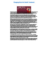 NICE Changes in Health Treatment Criteria and Implications