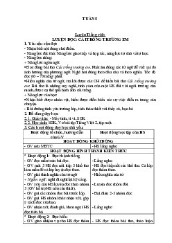 Giáo án buổi 2 Tiếng Việt 2 sách Cánh diều | Tuần 5