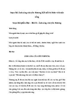 Soạn bài Ánh sáng của yêu thương (trang 130) | Tiếng việt 2 sách cánh diều