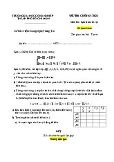 Đề thi cuối kỳ Cấu trúc rời rạc | Cấu trúc rời rạc | Trường Đại học Công nghiệp TP.HCM