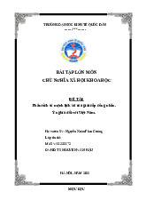 Phân tích sứ mệnh lịch sử của giai cấp công nhân Ý nghĩa đối với Việt Nam | Bài tập lớn môn Chủ nghĩa xã hội Neu