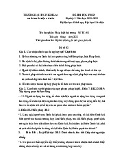 Đề thi học phần môn Pháp luật đại cương | Trường Đại học Phenikaa