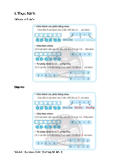 Giải Vở bài tập Toán lớp 3 trang 16, 17: Ôn tập phép chia Chân trời sáng tạo