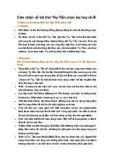 Cảm nhận về bài thơ Tây Tiến chọn lọc hay nhất