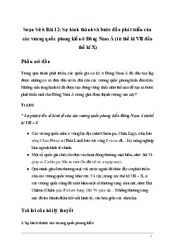 Giải Lịch sử 6 Bài 12: Sự hình thành và bước đầu phát triển của các vương quốc phong kiến ở Đông Nam Á (từ thế kỉ VII đến thế kỉ X) | Kết nối tri thức