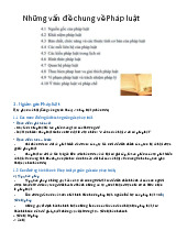 Những vấn đề chung về Pháp luật - Pháp luật đại cương (SSH1170) | Trường Đại học Bách khoa Hà Nội