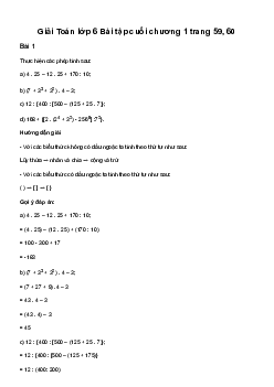 Giải Toán 6 Bài tập cuối chương I | Cánh diều