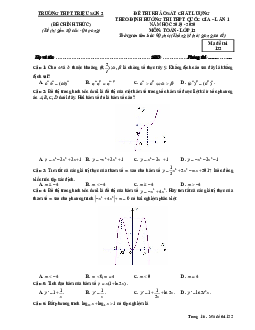 Đề KSCL Toán 12 lần 1 ôn thi THPTQG 2020 trường Triệu Sơn 2 – Thanh Hóa