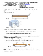 Đề Thi Cuối Kỳ Học Kì 1 Năm 2020-2021 | Môn Sức bền vật liệu 1 - Đại học Sư phạm Kỹ thuật Thành phố Hồ Chí Minh