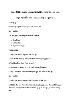 Soạn bài Bóp nát quả cam. | Tiếng việt 2 sách Kết nối tri thức
