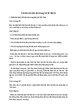 Lịch sử 10 Bài 14: Khối đại đoàn kết dân tộc trong lịch sử Việt Nam