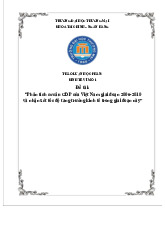 Phân Tích Cơ Cấu GDP Việt Nam Giai Đoạn 2006-2010 | Bài thảo luận kinh tế vĩ mô