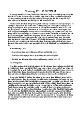 Nhóm 103 Chương 12 - Khám Phá Hệ Thống I/O Trong Máy Tính. Môn Nguyên lý hệ điều hành (UET) | Trường Đại học Công nghệ, Đại học Quốc gia Hà Nội.