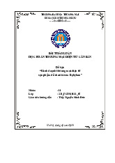 Kinh doanh thương mại điện tử sản phẩm đồ chơi trẻ em Babybon | Bài thảo luận thương mại điện tử căn bản