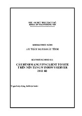 Triển khai mạng riêng ảo VPN Client-to-Site - Học Viện Kỹ Thuật Mật Mã