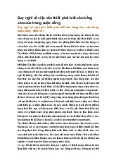 Suy nghĩ về việc cần thiết phải biết cân bằng cảm xúc trong cuộc sống