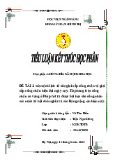 Tiểu luận về Sứ mệnh lịch sử của giai cấp công nhân hiện đại môn Chủ nghĩa xã hội khoa học | Học viện Ngân hàng