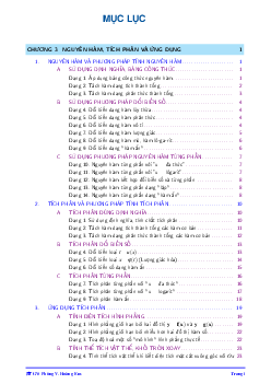 Bài tập trắc nghiệm nguyên hàm, tích phân và ứng dụng – Phùng Hoàng Em Toán 12