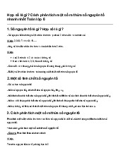 Hợp số là gì? Cách phân tích một số ra thừa số nguyên tố nhanh nhất Toán lớp 6