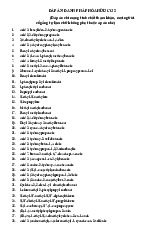 Bài tập hoá hữu cơ và Đáp án Danh pháp Hóa hữu cơ 2 | Bài tập hoá hữu cơ  | Trường Đại học khoa học Tự nhiên