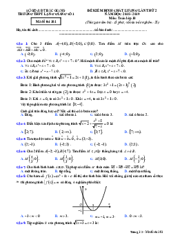 Đề kiểm định chất lượng Toán 10 lần 2 năm 2018 – 2019 trường Lạng Giang 1 – Bắc Giang