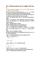 Tìm m để phương trình sau có nghiệm Toán lớp 9