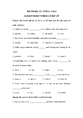 Đề thi học kỳ 1 môn Tiếng Anh lớp 8 năm học 2024 - 2025 | Bộ sách I Learn Smart World