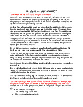 Bài tập ôn tập môn Quản trị chiến lược | Đại học Nội Vụ Hà Nội