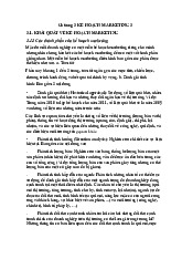 Chương 3 Kế hoạch doanh nghiệp 3 môn Lập kế hoạch doanh nghiệp  | Học viện Nông nghiệp Việt Nam