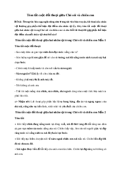 Tóm tắt cuộc đối thoại giữa hai nhân vật trong Chó sói và chiên con | Văn mẫu 7 Chân trời sáng tạo