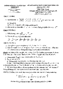Đề học sinh giỏi Toán 8 năm 2021 – 2022 phòng GD&ĐT Triệu Sơn – Thanh Hóa
