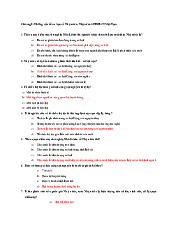 Câu hỏi trắc nghiệm pháp luật đại cương (có đáp án )