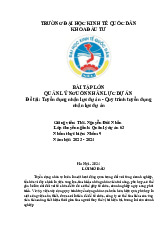 Tuyển dụng nhân lực dự án - Quy trình tuyển dụng nhân lực dự án | Bài tập lớn môn Quản trị nhân lực