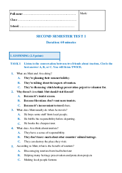 Bộ đề kiểm tra học kỳ 2 Tiếng Anh 11 Global success( có đáp án)