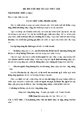 Đề thi học kỳ 1 môn Ngữ Văn lớp 9 năm học 2024 - 2025 - Đề số 2 | Bộ sách Kết nối tri thức