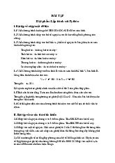 Bài Tập Lập Trình với Python | Đại học Thương Mại