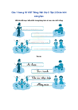 Giải Bài 2: Tin quảng cáo trang 18 VBT Tiếng Việt lớp 3 Tập 2 Chân trời sáng tạo