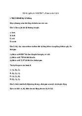 Đề thi giữa kì 1 Khoa học tự nhiên  7 Cánh diều năm 2024 - 2025 - Phần môn Vật lý