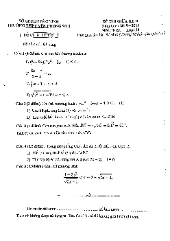 Đề thi giữa kì 2 Toán 10 năm 2018 – 2019 trường Yên Phong 2 – Bắc Ninh