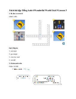 Sách bài tập Tiếng Anh 4 Wonderful World Unit 9 Lesson 3